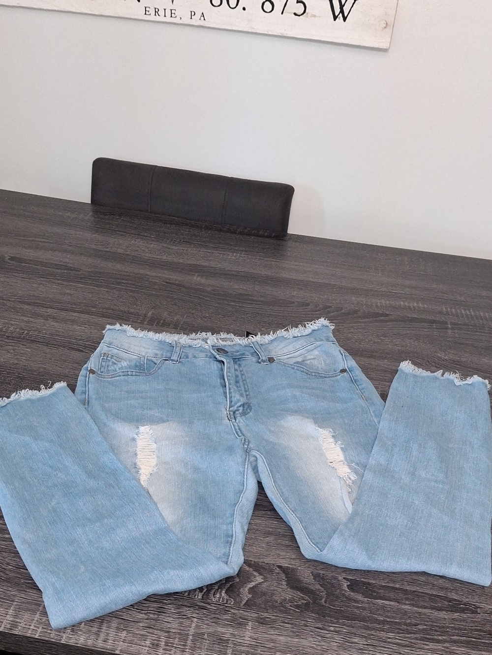 VIP /Light Blue High-Rise Distressed Skinny Jeans / Juniors Sz 7/8